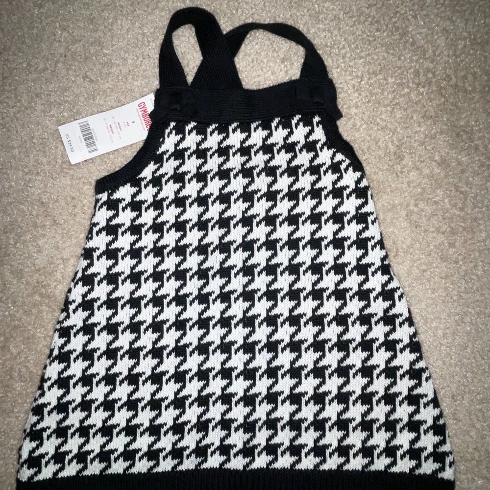 Gymboree girls houndstooth sweater dress/ top NWT size 4
